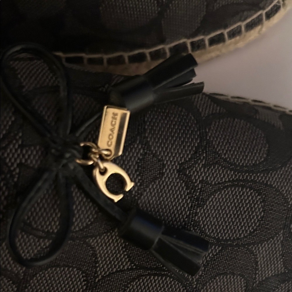 Coach Black Patterned Espadrilles With Tassels - image 5